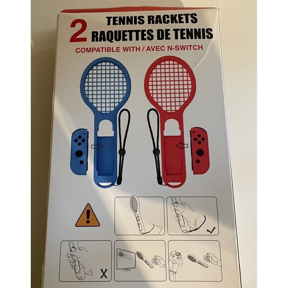 Evoretro 2 Pack Tennis Racket Attachment For Nintendo Switch NEW - Picture 3 of 7